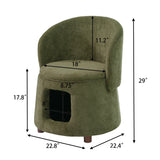 Pet Friendly Chair with Convertible Stool