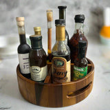 Rotating Lazy Susan Divided Round Tray