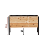 Cedar Raised Garden Bed, 18"W x 48"L
