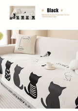 Chenille Cat Cartoon Sofa Cover Blanket