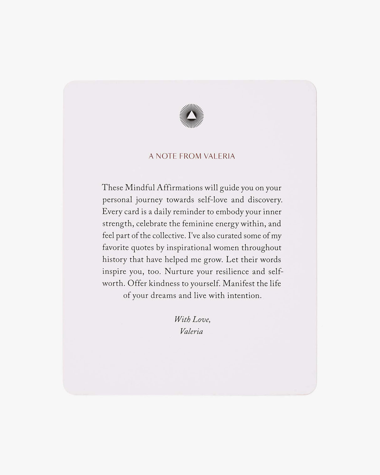 Mindful Affirmations for Women by Valeria Lipovetsky