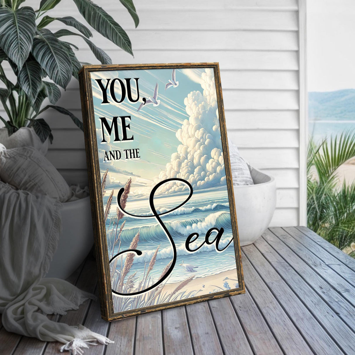 You Me and the Sea Coastal Sign