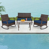 Outdoor Wicker Rocking Set