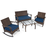 Outdoor Wicker Rocking Set