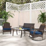 Outdoor Wicker Rocking Set