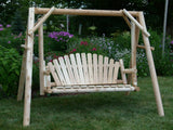 Rustic Log Swing Set