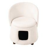 Pet Friendly Chair with Convertible Stool
