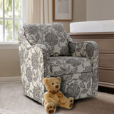 Floral Rotating Arm Chair