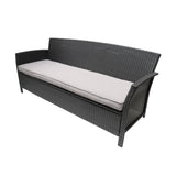 St Lucia Three-Seater Outdoor Rattan Sofa