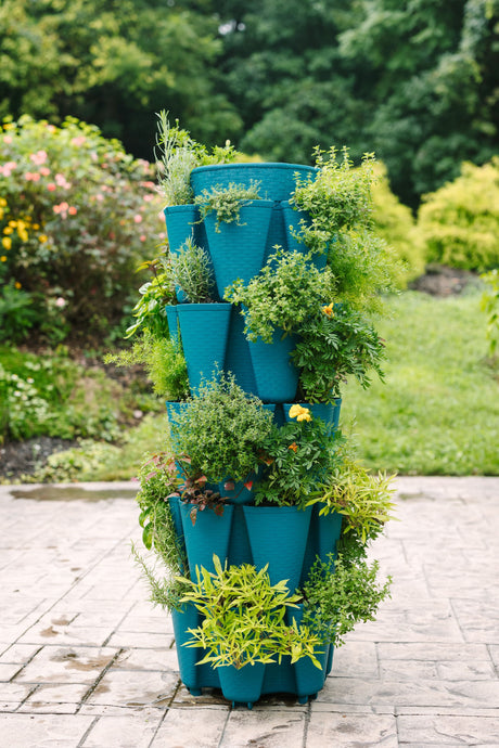 5 Tier GreenStalk Garden Original Vertical Planter - Basket Weave Texture