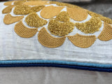 Spring Floral Embroidered Throw Pillow Square Oversized