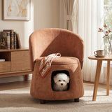 Pet Friendly Chair with Convertible Stool