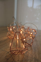 LED Rose Gold Diamond String Fairy Lights