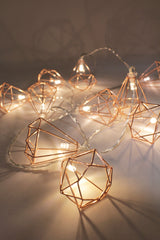 LED Rose Gold Diamond String Fairy Lights