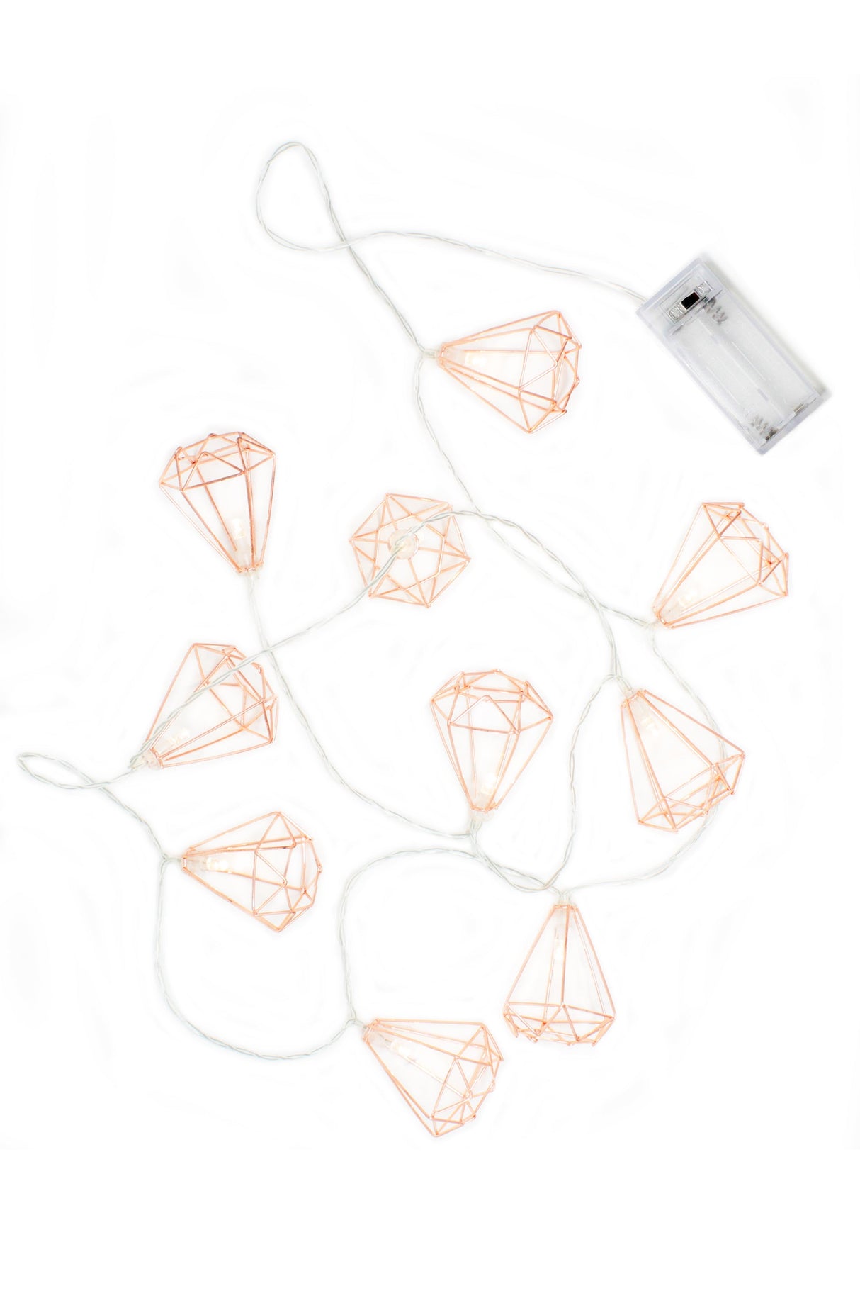 LED Rose Gold Diamond String Fairy Lights