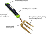 Titanium Garden Tool Set - Includes Hand Trowel Transplanter Cultivator