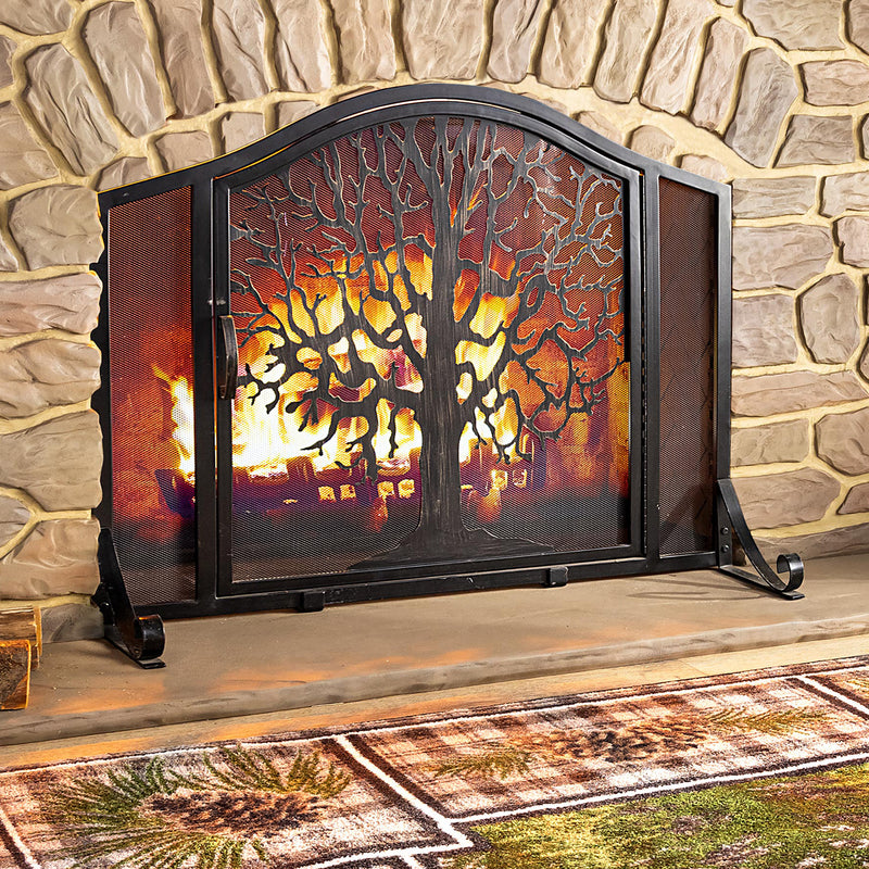 Small Tree of Life Fire Screen with Door