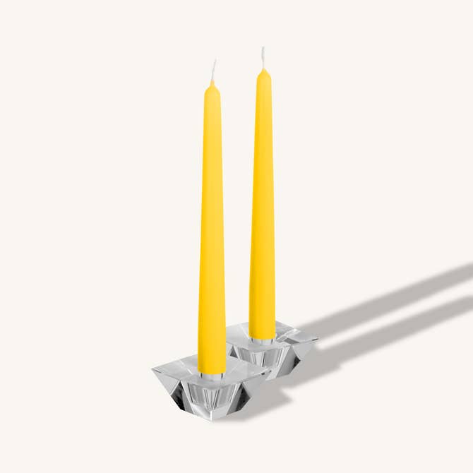 Yellow Taper Candles - 10 Inch - 4 Pack