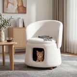 Pet Friendly Chair with Convertible Stool