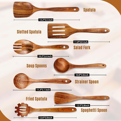 Premium Teak Wooden Utensil Set
