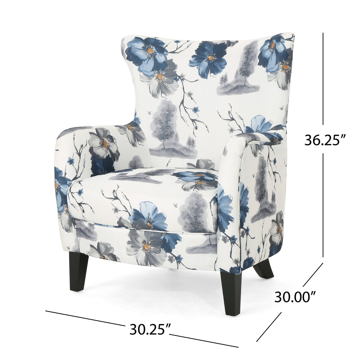 Floral Watercolor Accent Chair