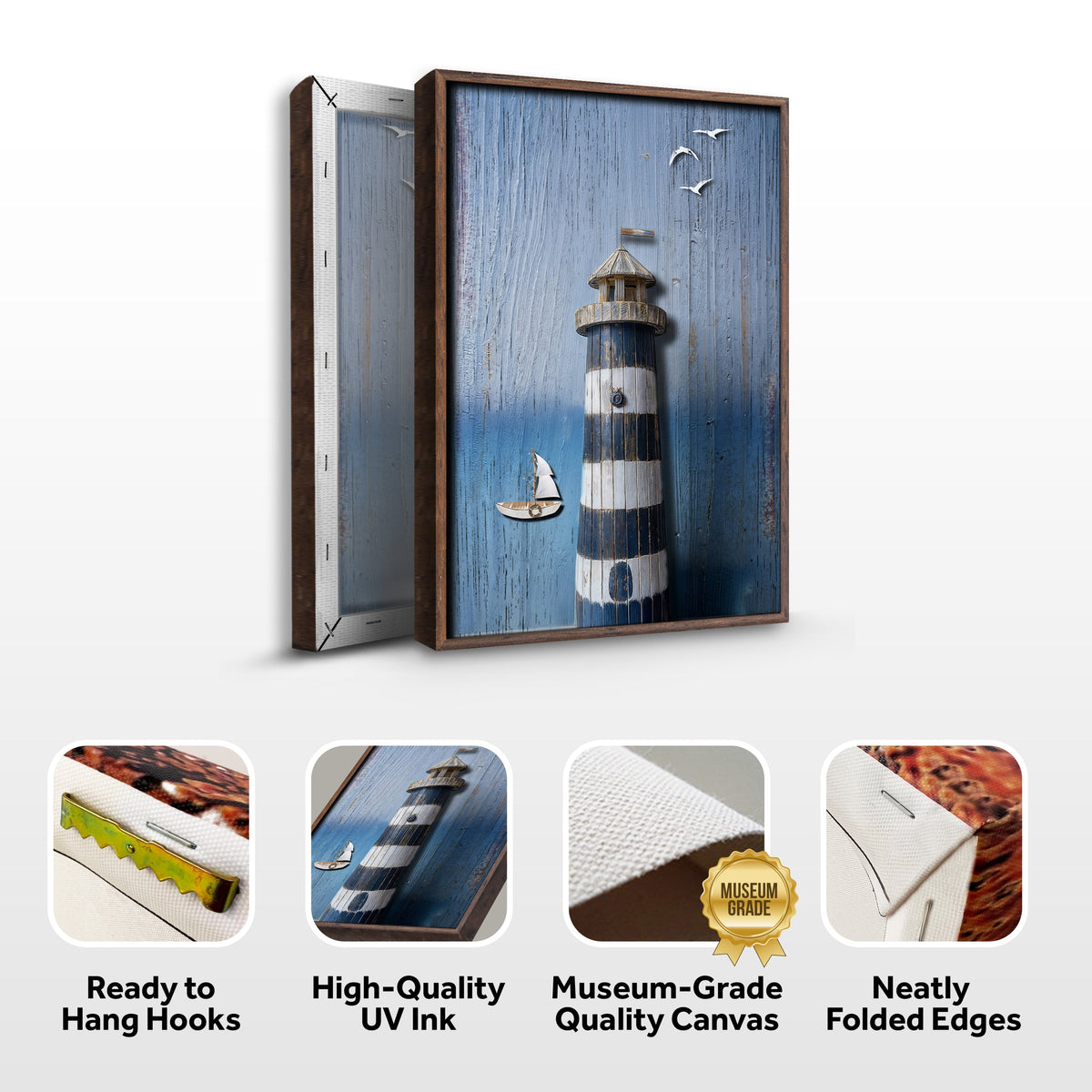 Wooden Lighthouse Coastal Wall Art – Plow & Hearth