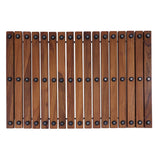 Sunriver Teak Shower and Bath String Mat with Rubber Feet 23.62" x 15.75"