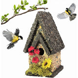 Tall Edible Birdhouse with Dark Roof
