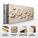 White Blossom Serenade Impasto Wall Art