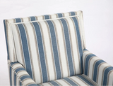 Ocean Stripe Upholstered Accent Chair
