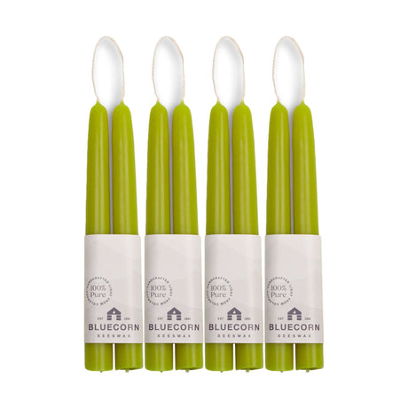 Hand-Dipped Beeswax Taper Candles - Bulk 4-Pair Bundle