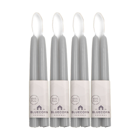 Hand-Dipped Beeswax Taper Candles - Bulk 4-Pair Bundle