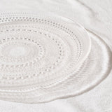 Glass Hobnail Dinner or Charger Plates | Set of 4 | Clear