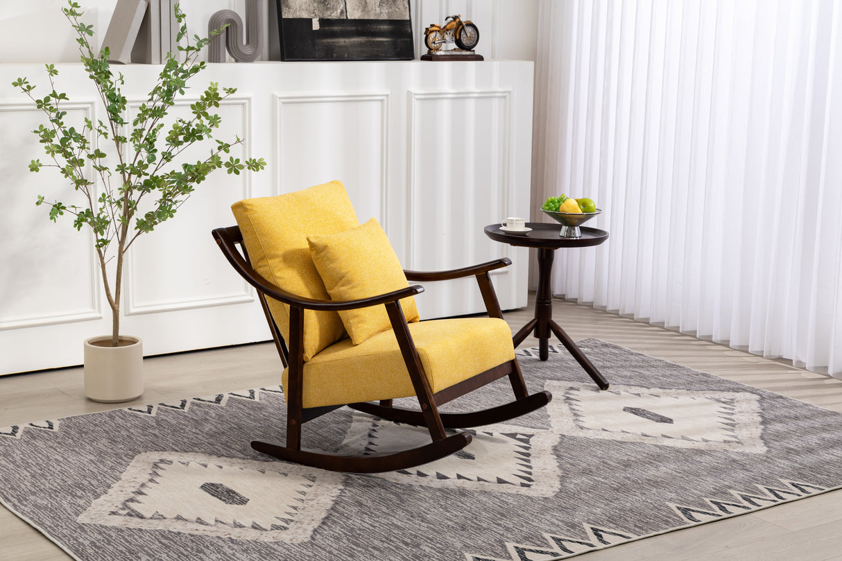 Mid Century Modern Accent Chairs Comfy Upholstered Glider Arm Chair