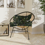 Botanical Throw Blanket With Plants, Fern Leaves Blanket