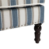 Ocean Stripe Upholstered Accent Chair