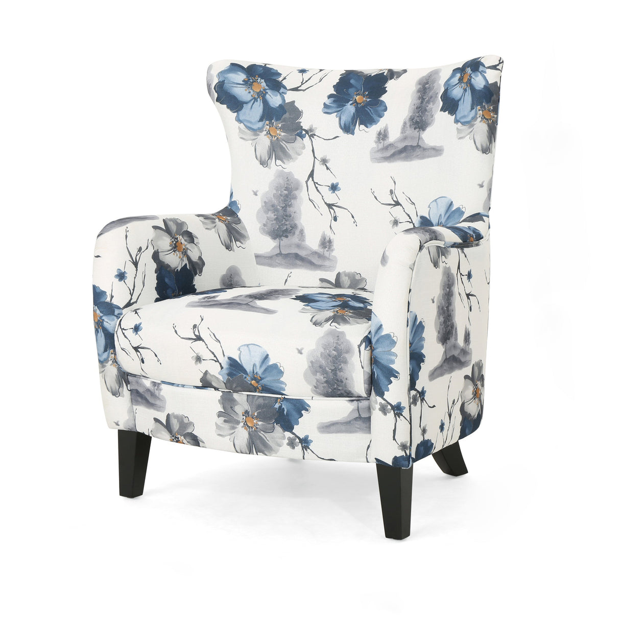 Floral Watercolor Accent Chair