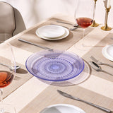 Glass Hobnail Dinner or Charger Plates | Set of 4 | Blue