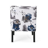 Floral Watercolor Armless Accent Chair