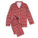 Flannel Women Pajamas Set, Penguins Red