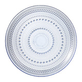 Glass Hobnail Dinner or Charger Plates | Set of 4 | Blue