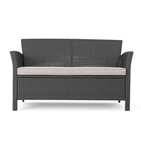 St Lucia Rattan Loveseat