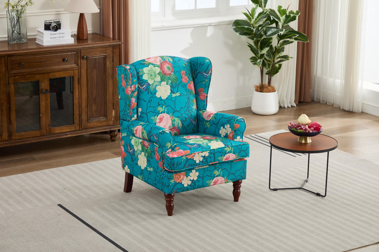 Caribbean Floral Accent Chair