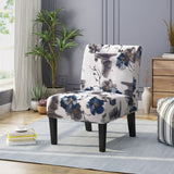 Floral Watercolor Armless Accent Chair
