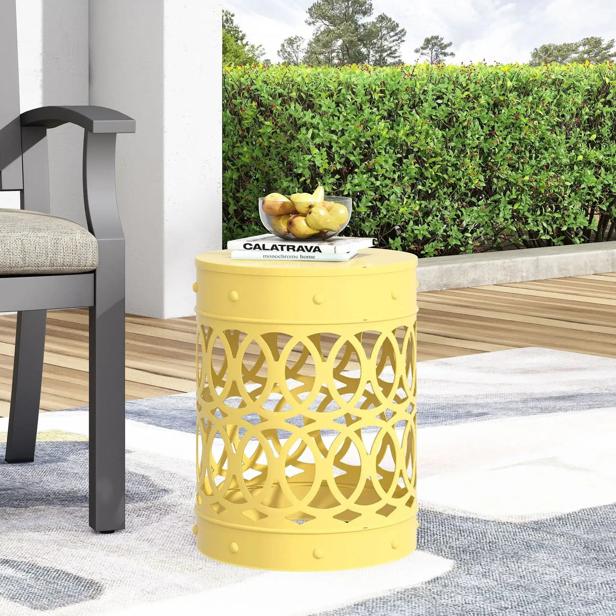 Riviera Outdoor Metal Large End Table