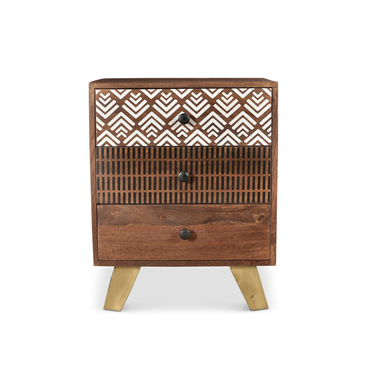 Olga Retro Side Table with Drawers