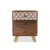 Olga Retro Side Table with Drawers