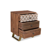 Olga Retro Side Table with Drawers