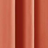52 x 84 inch Solid Orange Apricot Thermal Blackout Curtain Panels - Set of 2