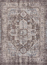 Peeta Dark Brown Medallion Area Rug